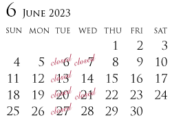 カレンダー6月